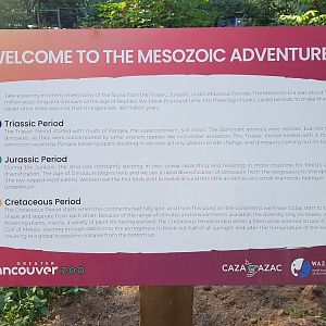 Periods of the Mesozoic Era Sign