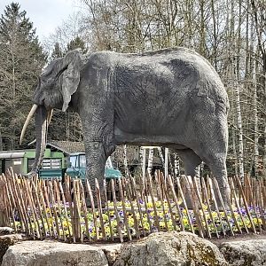 Very realistic elephant statue