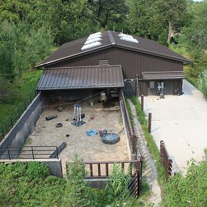 White Rhino Night Quarters - African Grasslands (View from Skyfari)