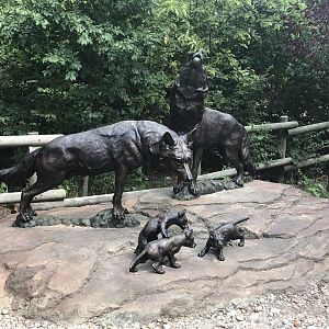 New Wolf Family Sculpture