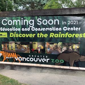 Sign (the small Reptile House is becoming an Education + Conservation Center)