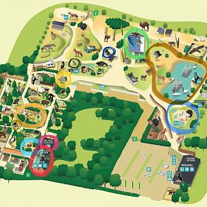 Zie Zoo map for Zoo guides