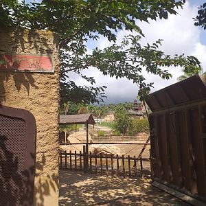 Entrance to the elephant and hoofstock paddocks -TerraNatura Benidorm (2021)