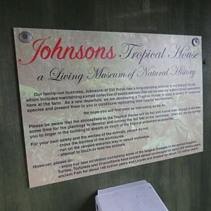 Tropical house signage (Johnson's of Old Hurst)