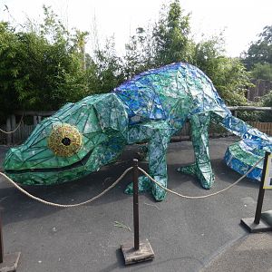 Chameleon statue