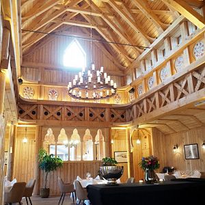 Interior of fine dining restaurant Le Mökki, 2021-09-02