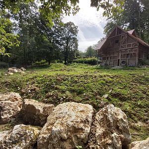 Empty enclosure - it housed reindeers in 2019 and sheeps in 2020