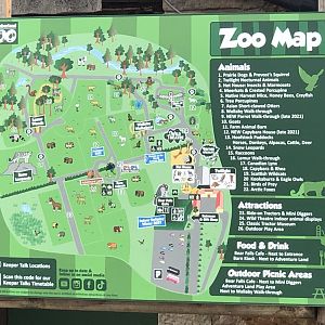 Zoo Map at Northumberland Country Zoo (September 2021)