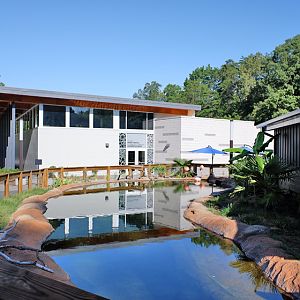 flamingo exhibit and veterinary center