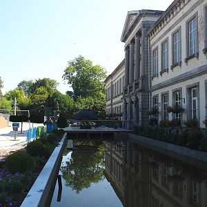 New pond outside the aquarium building, 2021-09-03
