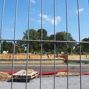 L'Oeuf du Monde/Egg of the World future new entrance area construction site, 2021-09-02