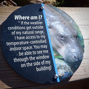 New signage at the Pygmy Hippo exhibit at the Greensboro Science Center