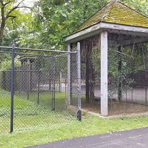 MD Zoo, Main Valley - Bird, etc cage next to back of crane yard