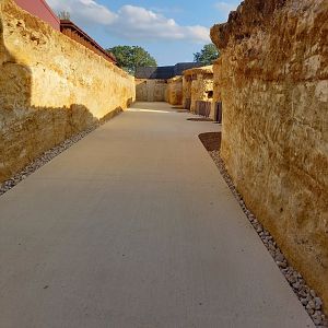 Bioparc Zoo de Doué - New path from snow leopard enclosure to the new african dry aviary