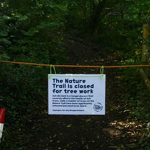 Narure Trail closed, September 2021