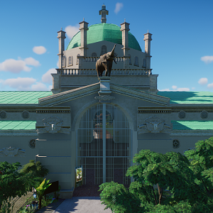 Elephant House inspired on Bronx Zoo's Zoo Center