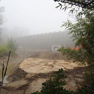 Orangutan project construction site in and around the Asian greenhouse, 2021-10-10