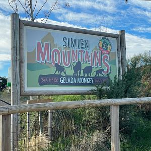 Simien Mountains Sign at Yorkshire Wildlife Park (October 2021)