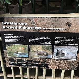 Indian rhino signage