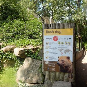 Bush dog information sign 020721