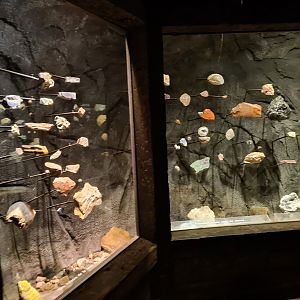 Bush/Desert tunnel - "Treasures of the underground" minerals display