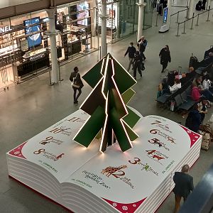 ZSL sponsored Christmas tree at London St. Pancras