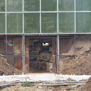 Orangutan project construction site in and around the Asian greenhouse, 2021-11-23