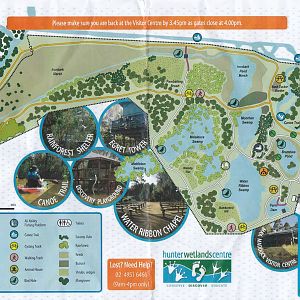Map of the Hunter Wetlands Centre
