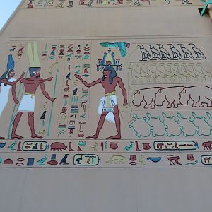 Egyptian Hieroglyphs on Entrance Exterior