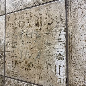 Hieroglyphs in Restroom