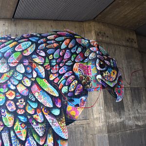 Mural in the tunnels