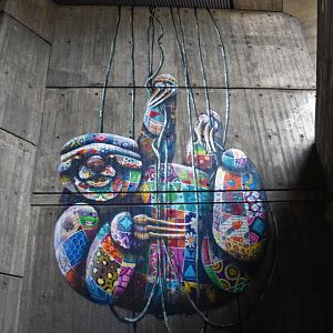 Mural in the tunnels