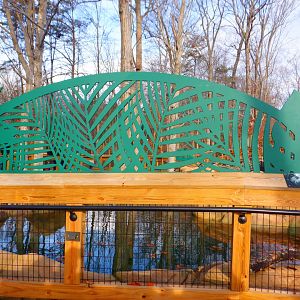 New art piece at the Pygmy Hippo exhibit at the Greensboro Science Center