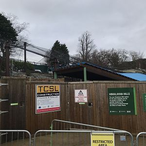 Construction on new snow leopard enclosure - 27/12/2021