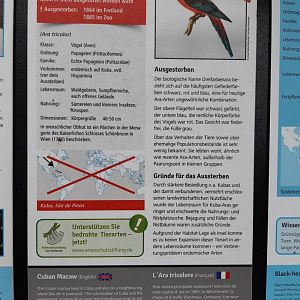 Extinct species signage example