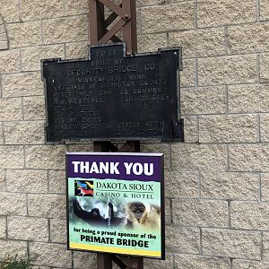 Primate Bridge plaque