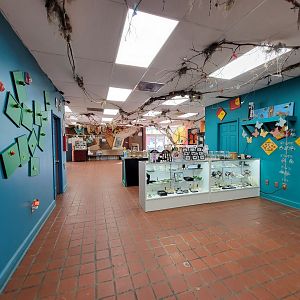 Philly Insectarium - Looking at entrance from gift shop/hall to butterflies