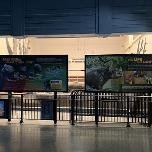 Signs in front of one of Layla’s rooms