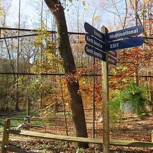 African Cage and Road Sign