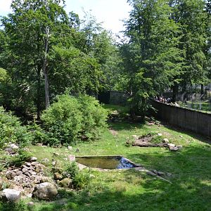 Enclosure for brown bear at Skånes djurpark