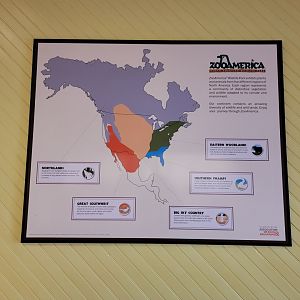 ZooAmerica - Large map of areas the zoo features