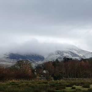 A view of the nearby mountains