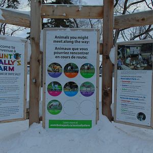 Aunt Sally's Farm Entrance Signage Assiniboine Park Zoo