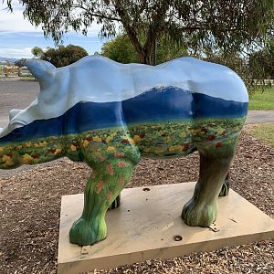 Wild! Rhino Sculpture (Left Side)