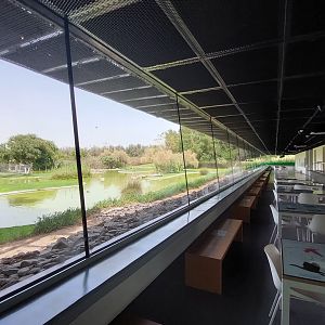 Dinning and education room with view on the Lagoon Birds exhibit