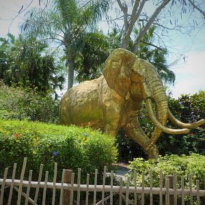 Africa - Golden Elephant Sculpture