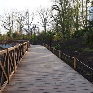 Orangutan project construction update 2022-04-12 - New wooden walkway and visitor area