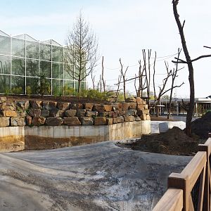 Orangutan project construction update 2022-04-12 - Future shallow water area between two smaller islands