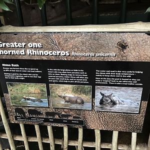 Indian rhino signage