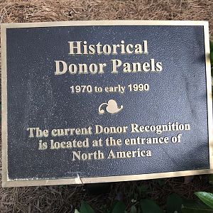Donors (1970-1990) Plaque near African Entrance